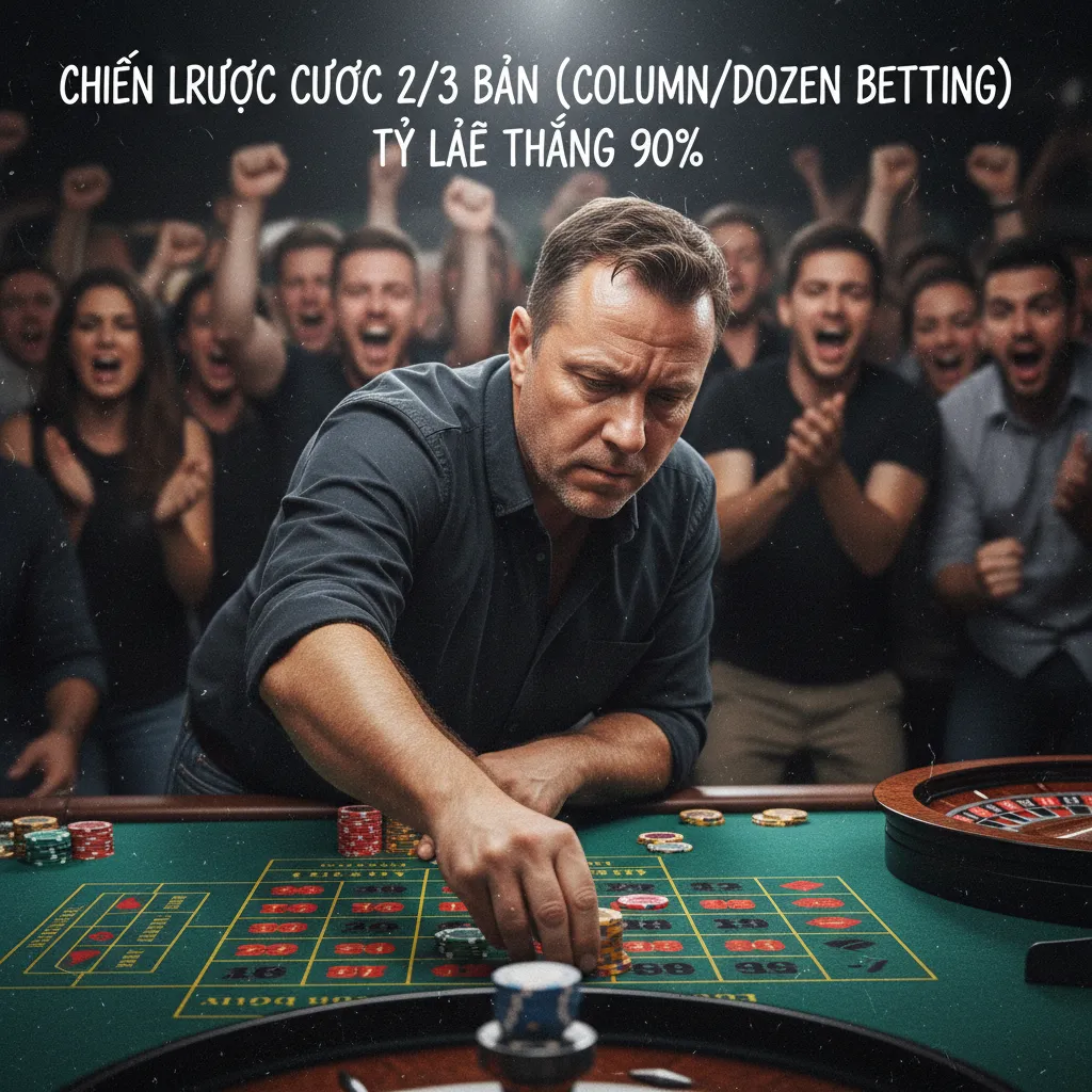 Ví dụ đặt cược 2/3 bàn trong Roulette