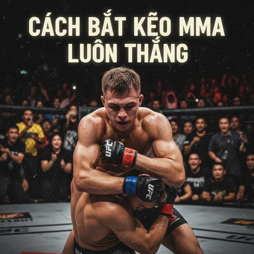 Hai võ sĩ MMA đang trong một pha đôi công kịch tính